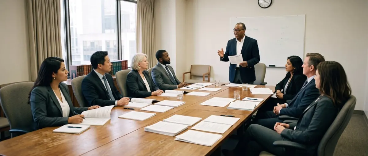 Attorneys at a working session